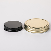 Couvre-bocaux en métal doré sur mesure de 70 mm et 86 mm, couvercles à vis pour bocaux en verre Mason, filetage continu CT
