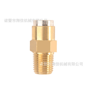 Brass Quick Connect Fitting 1/4 Inch Male Thread Plug In Connector For Fluid Systems - Product Image 1