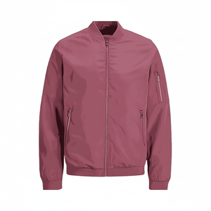 Chaqueta Universitaria Ligera, Tejido de Lona de Alta Calidad, Cierre de Botones Cubiertos, Detalle de Bolsillo Elegante - Product Image 1