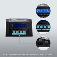 Chargeur-déchargeur intelligent EV-Peak C1-XR, 100W 10A, entrée AC & DC, 1-6S LiPo & LiHV pour batterie de drone FPV, modèle RC, hobby