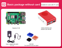 Kit de démarrage de carte de développement Raspberry Pi 4B 8GB RAM pour mini ordinateur de bureau sous Linux