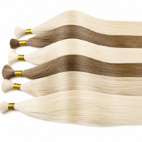 Cheveux humains bruts en vrac sans trame pour tressage, extensions de cheveux humains vierges alignées sur les cuticules, cheveux en vrac pour perruques