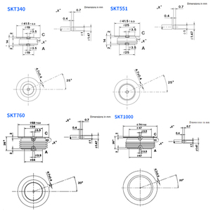 SKT340/16E SKT551/16E SKT760/16E SKT1000/16E SKT1200/16E Kapsel-Thyristor SCR-Modul Scheibenform SKT340 - Product Image 5