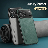 Étui portefeuille magnétique antichoc en cuir PU de luxe pour 17 Pro Max, compatible avec la charge sans fil, personnalisable, plusieurs couleurs - Flying