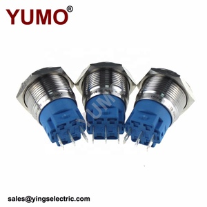 19mm Flat Head ABS19s-P1 Momentary IP67 Metal <strong>Push</strong> <strong>Button</strong> (1NO/<strong>1NC</strong>) - Product Image 4