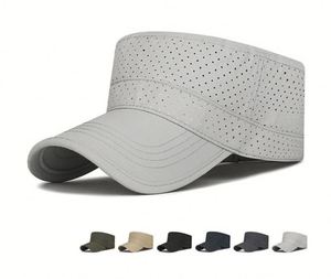 Quick-Drying Mesh Laser Hole Adjustable Breathable Vintage Flat Summer Quick Dry Short Bill <b>Hat</b> Cap Promotion Gift - Product Image 1