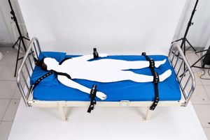 Sangle de contention médicale pour hôpital à verrouillage magnétique à 5 points, ceinture de contention psychiatrique, harnais, ceinture de bondage pour tout le corps, ensemble d'équipement - Product Image 4