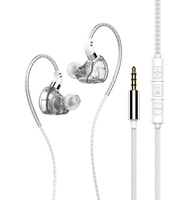 Écouteurs intra-auriculaires filaires USB-C, micro 3 boutons, écouteurs stéréo Hi-Fi transparents, ajustement supra-auriculaire et connecteur plaqué or pour téléphones et PC
