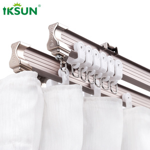 IKSUN Wholesale Manufacturer Arched Window Ceiling Mount Curved <b>Curtain</b> Rail Aluminium Bendable <b>Curtain</b> Track System - Product Image 5