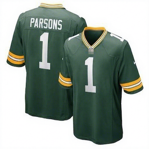 Maillots de football américains de qualité supérieure pour hommes, Green Bay Packers # 10 Amours # 8 Jacobs # 1 Maillot rétro Parsons - Product Image 2