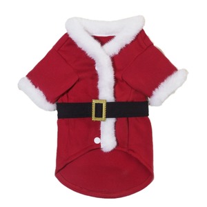 Christmas Pet Cat Dog <b>Costume</b> Red Santa Suit Winter Autumn Coats Jackets Solid Polyester <b>Transformation</b> <b>Costume</b> - Product Image 3