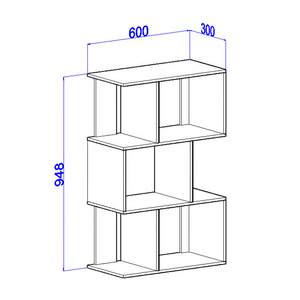 ชั้นวางหนังสือแบบโมดูลาร์ที่สามารถขยายได้ รุ่นโมเดิร์น พีบี เหมาะสำหรับห้องนั่งเล่น โรงแรม ชั้นวางหนังสือแบบตั้งพื้น - Product Image 2