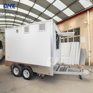 รถขายอาหารเคลื่อนที่ DOT Catering Trailer รถพ่วงขนาดเล็กทรงสี่เหลี่ยม ทำจากไฟเบอร์กลาสและอะลูมิเนียม สำหรับขายอาหารว่าง - Product Image 3