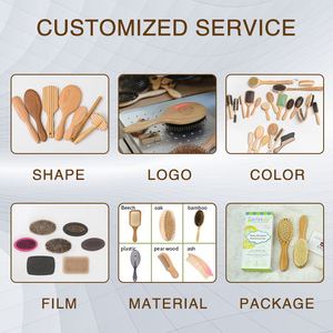 Ahşap Bambu Evcil Hayvan Köpek Kedi Tüy Alma Tarağı ve Duş Fırçası, Tüy Dökülmesini Azaltan Çok Fonksiyonlu Masaj Aleti - Product Image 5