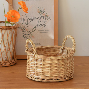 Cesta ovalada de mimbre hecha a mano de 1-3L para almacenamiento de alimentos, uso decorativo - Product Image 2