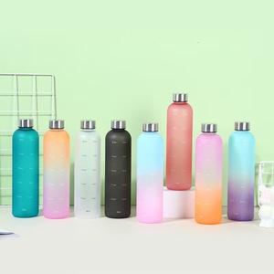 Bouteille d'eau Kecolove 1000 ml, personnalisable, pour le sport, la salle de sport, avec suivi de l'hydratation par heure, finition mate, cadeaux - Product Image 1