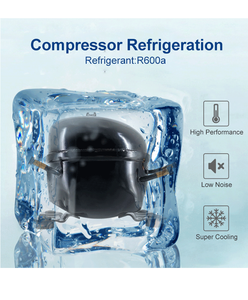 Mini Refrigerador Vanace de 35L, Refrigerador Pequeño Portátil con Compresor Eléctrico <span class=keywords><strong>para</strong></span> Uso en Habitaciones de Hotel, Ideal <span class=keywords><strong>para</strong></span> Exhibición de Pasteles - Product Image 5