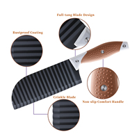 RVS antislip handvat gegolfde snijmes voor aardappel, wortel, groente en fruit & groentegereedschap