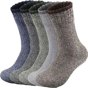 Wholesale Custom Hiking Outdoor Sports <b>Sock</b> Thermal <b>Winter</b> Warm Thick Cozy Crew Knitted Nylon/Cotton for Men - Product Image 1