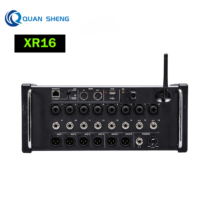 XR16 Digital Audio Mixer 16 Channel Wireless Controlled Mixing Console for Live Sound Studio Use