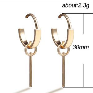 Boucles d'oreilles minimalistes pour femmes, bijoux de mode polyvalents inspirés des défilés modernes - Product Image 5