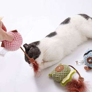 Eco-Friendly Pet Products Fun Plush Feather Toy <span class=keywords><strong>Cat</strong></span> com Bell para gatinhos e gatos Catnip-<span class=keywords><strong>Crazed</strong></span> - Product Image 2