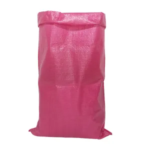 定制聚丙烯回收大容量散装25千克大米100磅塑料粒袋聚丙烯包装袋100公斤