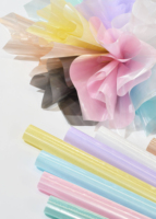 Film texturé effet verre eau froide, finition nacrée, pour emballage créatif de fleurs, matériel d'emballage de bouquets, papier d'emballage