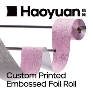 لفائف من رقائق الشعر منقوشة برقائق هاويوان لتسليط الضوء على تلوين تصفيف الشعر طباعة مخصصة عالية الجودة مع نقش الشعار - Product Image 5