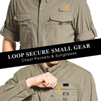 Chemise de pêche pour homme, grande taille, légère, à manches longues, imperméable, respirante, en ripstop, protection solaire UPF 50+, utilitaire