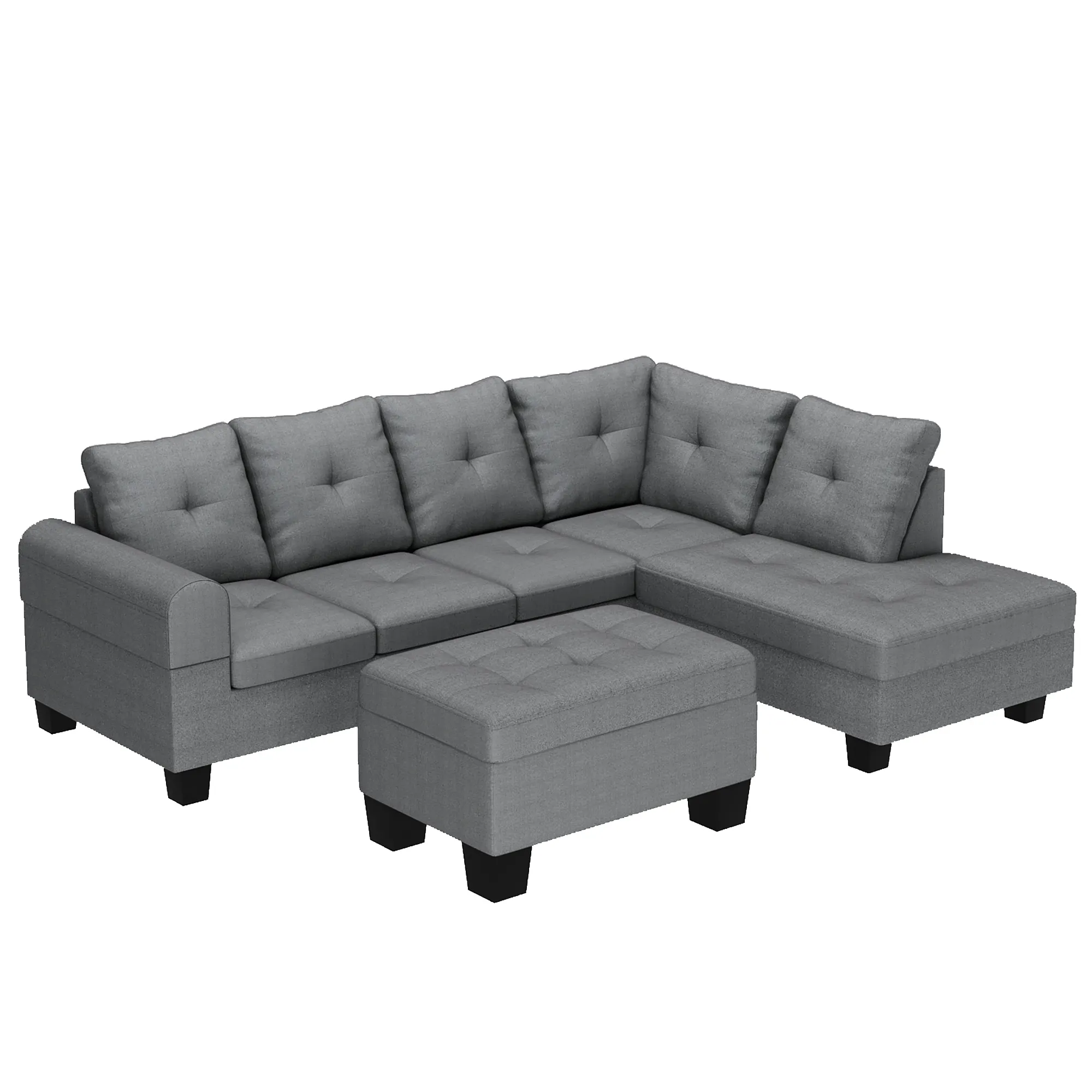 Factory Directly Sale L-Shape Modular Sofa Fabric Sectional Couch for Living Room Sofas Set Home Furniture