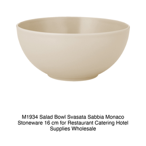 Bol à salade M1934 Svasata Sabbia Monaco en grès 16 cm pour la restauration, les hôtels et la vente en gros - Product Image 2