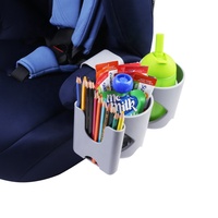 Plateau à collation multifonctionnel 3 en 1 Porte-gobelet double avec support pour téléphone Porte-gobelet pour siège de voiture pour bébé