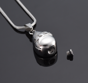Joyería de la cremación para las cenizas de corazón gota de agua colgante Acero inoxidable collar cenizas urna Memorial para regalo de la joyería - Product Image 4