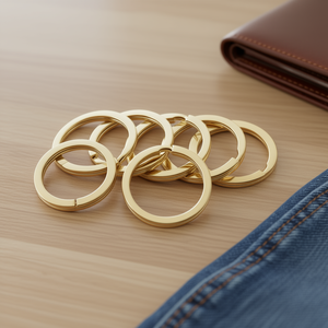 Portachiavi Ilan 25 mm color oro, confezione da 10 pezzi - Product Image 2