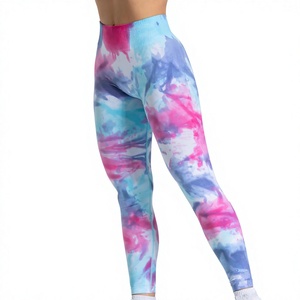 Women High Waist Tie Dye Leggings Seamless Yoga Pants Fitness Gym Workout Leggings - Product Image 1