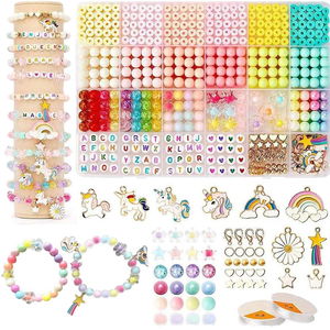 Kit d'accessoires de bijoux DIY faits à la main, perles en argile, en porcelaine et en céramique, matériaux pour bracelets perlés pour filles et enfants, boîte à perles - Product Image 4