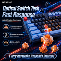 Clavier de jeu mécanique à axe optique F97F, 97 touches, disposition compacte, cadre en alliage, clavier filaire mixte pour PC, joueurs sur ordinateur