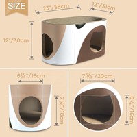 Nouvelle cage pour animaux de compagnie écologique, propre, hygiénique et portable, jouet pour chat, grattoir en carton pour chat, lit pour animaux de compagnie, maison de jeu