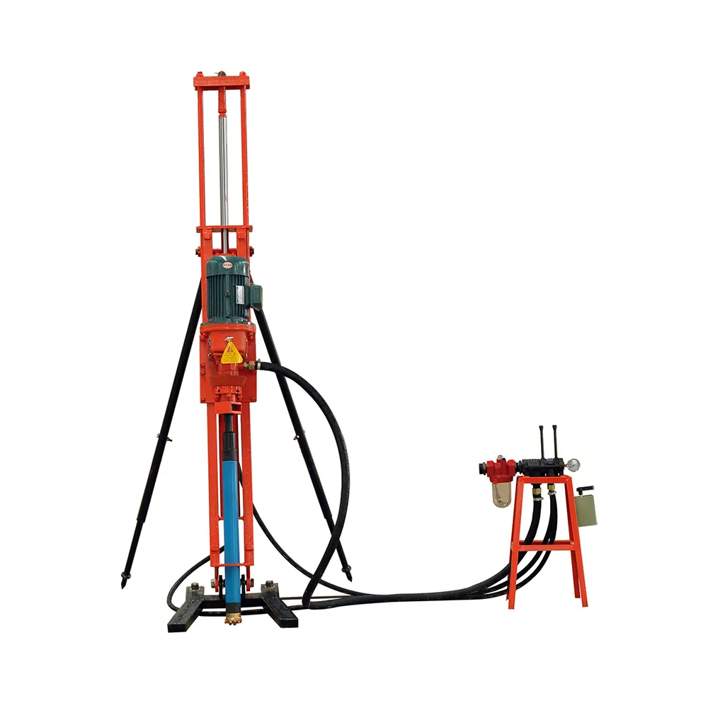 China crawler rotary mounted pneumatic hydraulic borehole blast down the hole hammer rock drill drilling rig machine price