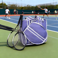 Sac de pickleball personnalisé QET1002 avec logo pour femmes et hommes, sac de transport pour raquettes de pickleball, grande capacité, sac de sport à bandoulière, porte-raquettes de tennis