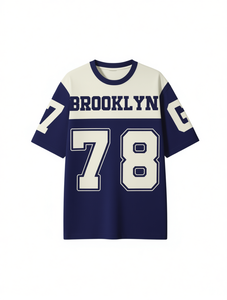 Camiseta <span class=keywords><strong>SHEIN</strong></span> Brooklyn 78 para niños, manga corta, cuello redondo, corte regular, ropa deportiva estampada, ropa para niños de otoño e invierno - Product Image 1