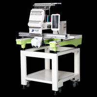 Machine à broder industrielle FUJA à tête unique, zone de travail 500*800, pour broderie de casquettes, chapeaux et t-shirts plats