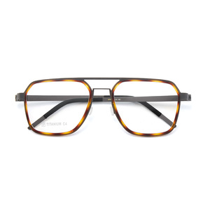 Lunettes de vue rectangulaires Wdgweld Design, monture intégrale en titane pur, unisexe, durables, moulées en une seule pièce - Product Image 2