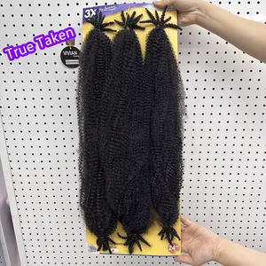 3x Vooruitgerekte Kanekalon Pluizig Water Draai 24 "Afro Marley Draai Vlechthaar 24 Inch Kinky - Product Image 3