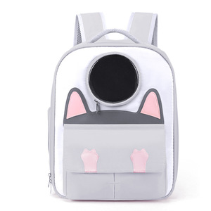 Fashionable Universal Cat Backpack Solid Zipper Outdoor Pet <strong>Carrier</strong> for <strong>Small</strong> <strong>Dogs</strong> Breathable <strong>Shoulder</strong> Satchel All Seasons - Product Image 5