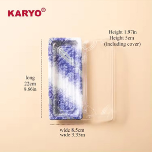 Karyo กล่องใส่อาหาร1102ซูชิทรงสี่เหลี่ยมกล่องซูชิแบบใช้แล้วทิ้งสุดหรูพร้อมฝาปิดโปร่งใส - Product Image 5