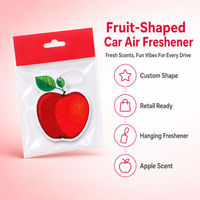 Diffuseur de parfum pour voiture en forme de pomme, carte parfumée en papier absorbant, impression recto-verso pour parfum de voiture