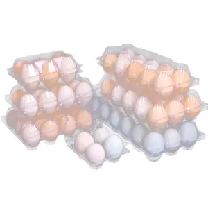 30 Löcher Kunststoff Transparent Chicken Egg Tray Große 12-Loch-Eierhalter Zum Verkauf Eier behälter Packbox