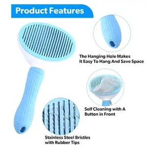 Top Seller Pet Comb Brush Easy Hair Removal Pet Accessories Products For Pet Grooming Cleaning Remove Lice Cat Comb